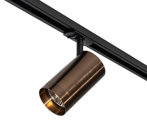 Modern sötét bronz spot lámpa sínrendszerhez, 1 fázisú, 70 mm - Iconic Jeana Luxe