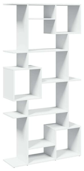 Modern Fehér Könyvespolc - 9 Rekeszes - 92x29x188 cm