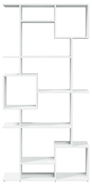 Modern Fehér Könyvespolc - 9 Rekeszes - 92x29x188 cm