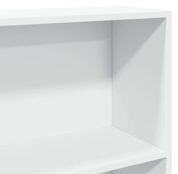 VidaXL Fehér Fa Könyvespolc - 5 Polc - 80x30x189 cm