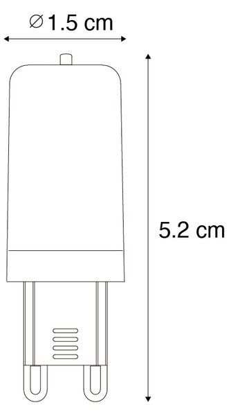5 darabos készlet G9 dimmelhető LED izzók 3W 280 lm 2700K