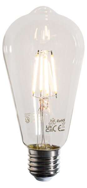 5 darabos E27 LED Filament Izzókészlet ST64 Átlátszó 4W 470 lm 2700K