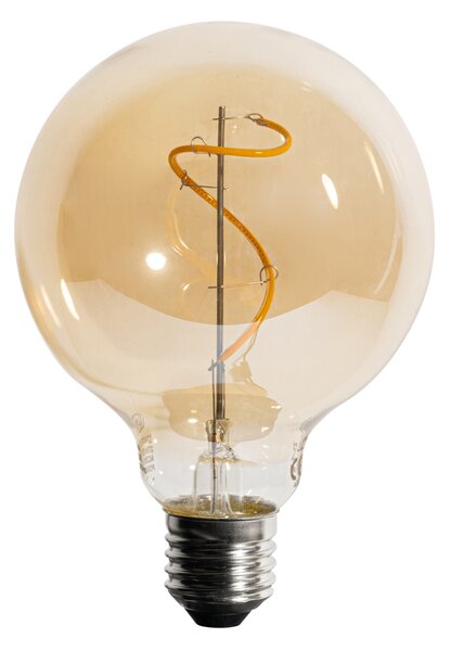 5 db E27 Dimmelhető LED Spirál Filament G95 4W 270lm 2200K