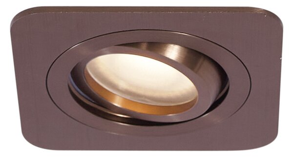 6 darabos, lekerekített, sötét bronz, süllyesztett spotlámpa szett GU10 50mm IP44 - Alberto