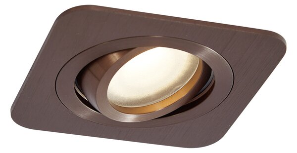 6 darabos, lekerekített, sötét bronz, süllyesztett spotlámpa szett GU10 50mm IP44 - Alberto