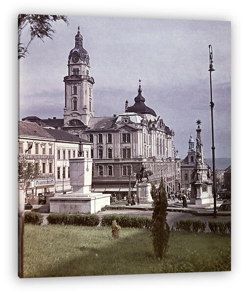FORTEPAN: Pécs, Városháza (1957) (vászonkép)