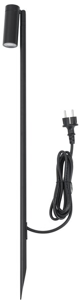 Spotlámpa fekete 80cm LED-del, állítható IP65 kábellel és dugóval - Carl