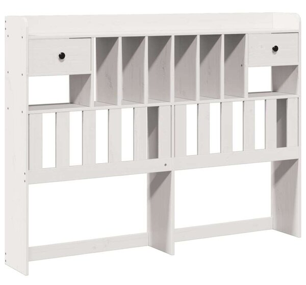 VidaXL Fehér Fenyőfa Fejtámla Tárolóval - 160 cm