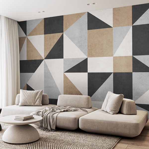 Fotótapéta Geometrikus minta semleges tónusokkal, Modern fotótapéta, Modern fotótapéta, u97643 - Muralas.hu