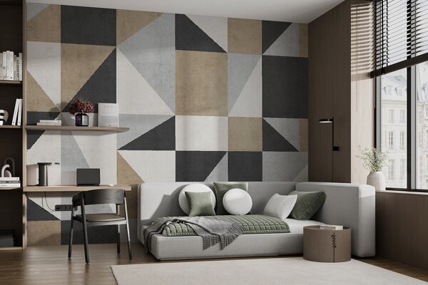 Fotótapéta Geometrikus minta semleges tónusokkal, Modern fotótapéta, Modern fotótapéta, u97643 - Muralas.hu
