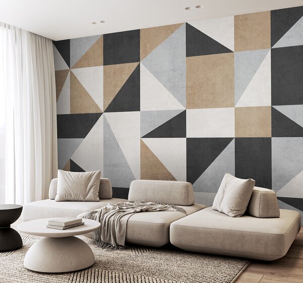 Fotótapéta Geometrikus minta semleges tónusokkal, Modern fotótapéta, Modern fotótapéta, u97643 - Muralas.hu