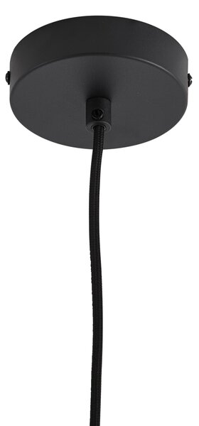 Design függőlámpa fekete szivárványos üveggel 20 cm - Mallon
