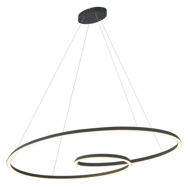 Skandináv függőlámpa fekete 110 cm LED-del, 3 fokozatban dimmelhető - Circuit