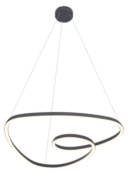 Skandináv függőlámpa fekete 72 cm LED-del, 3 fokozatban dimmelhető - Circuit