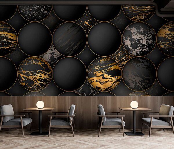 Fotótapéta Elegáns gömbök fémes fröccsenésekkel, 3D fotótapéta, Népszerű fotótapéta, u97726 - Tapeko.hu