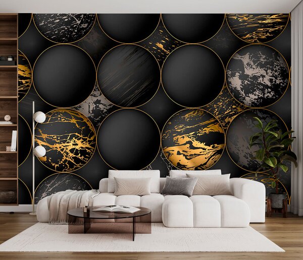 Fotótapéta Elegáns gömbök fémes fröccsenésekkel, 3D fotótapéta, Népszerű fotótapéta, u97726 - Tapeko.hu