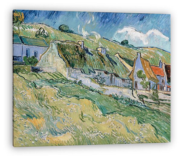 Vincent Van Gogh: Nádfedeles házak (1890) (vászonkép)