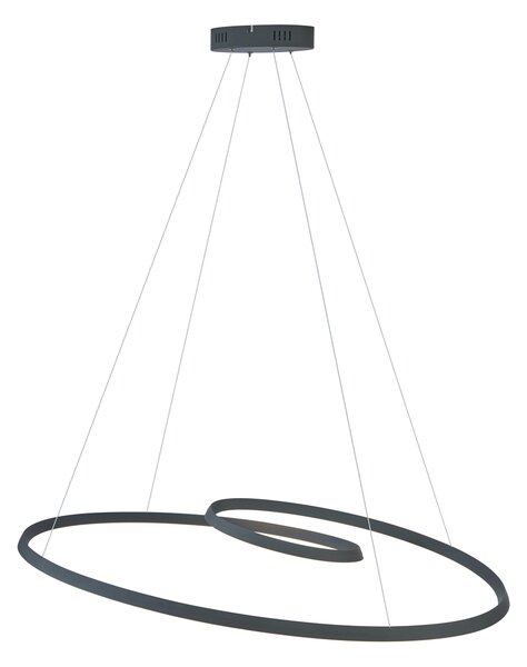 Skandináv függőlámpa fekete 110 cm LED-del, 3 fokozatban dimmelhető - Circuit