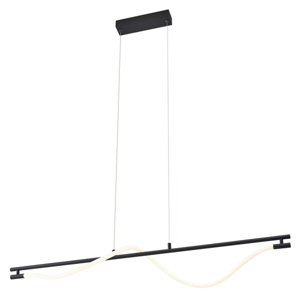Modern fekete függőlámpa LED-del, 3 fokozatban szabályozható - Twirl