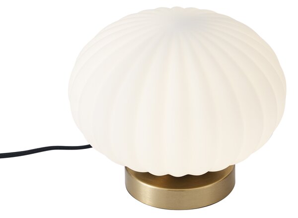 Design asztali lámpa sárgaréz opálüveggel - Mochi