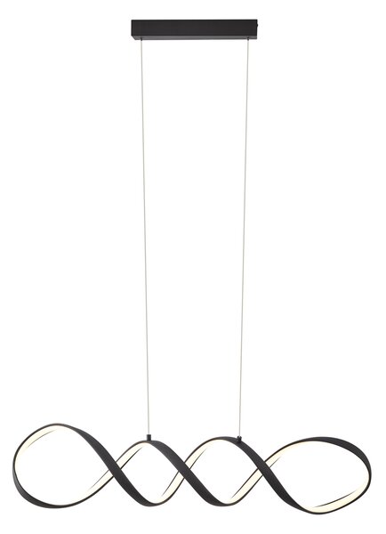 Design függőlámpa fekete 100 cm LED-del, 3 fokozatban dimmelhető - Wokkel
