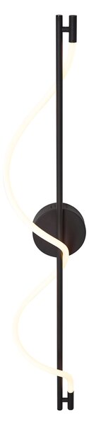 Modern fekete fali lámpa LED-del, 3 fokozatban dimmelhető - Twirl