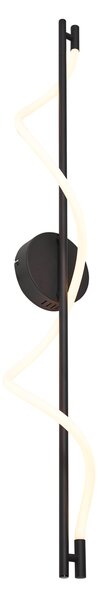 Modern fekete fali lámpa LED-del, 3 fokozatban dimmelhető - Twirl