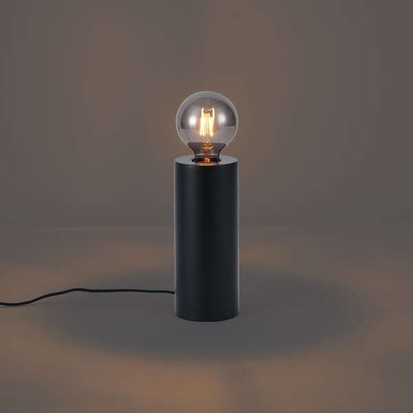 Modern fekete asztali lámpa 24 cm - Cylinder