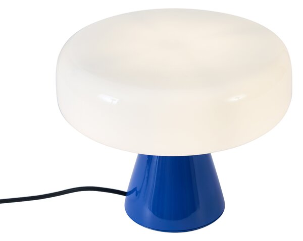 Retro asztali lámpa kék, fehérrel - Knob