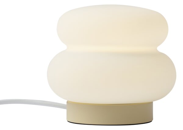 Japandi asztali lámpa bézs színben, opálüveggel, 15 cm - Kumo