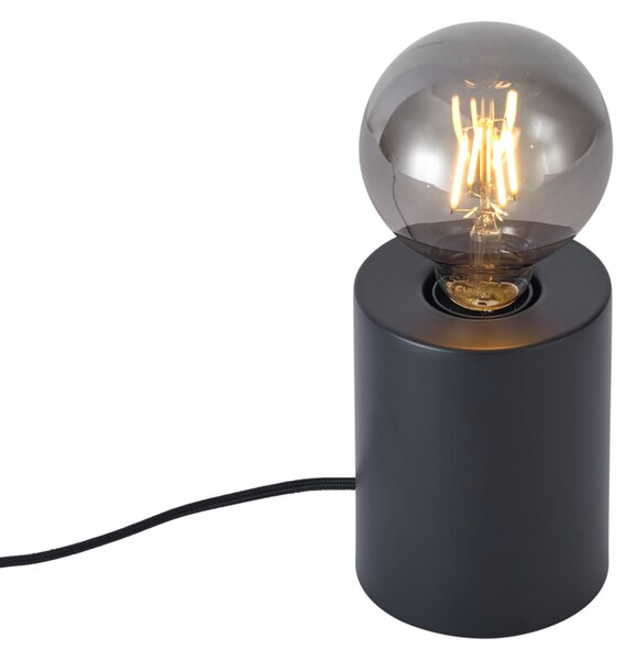Modern fekete asztali lámpa 13 cm - Cylinder