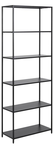 Fekete fém könyvespolc 70x185 cm Newcastle – Actona