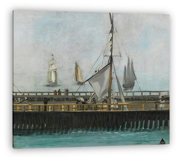 Edouard Manet: Boulogne sur Mer mólója (vászonkép)