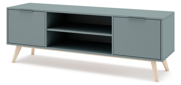 Szürkészöld TV-állvány 140x53x40 cm Pisco – Marckeric