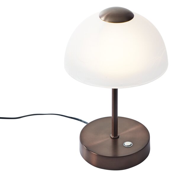 Design asztali lámpa sötét bronz LED-del, dimmelhető - Joya