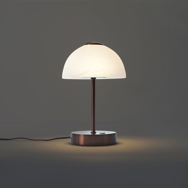 Design asztali lámpa sötét bronz LED-del, dimmelhető - Joya