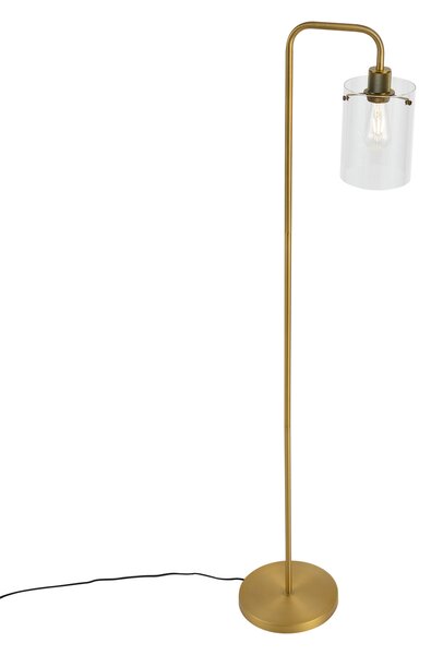 Design állólámpa bronz színben, átlátszó üveggel - Domo