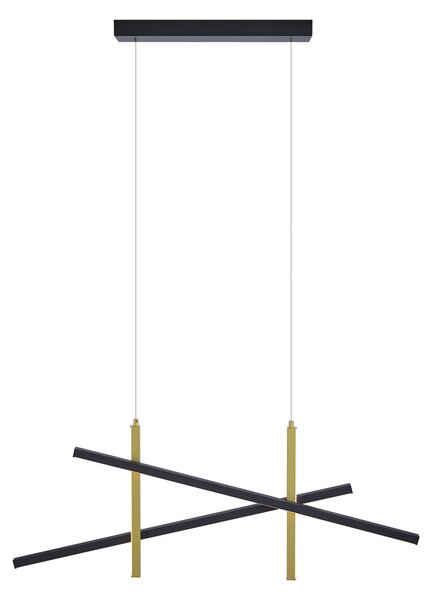 Design függőlámpa X fekete arannyal, LED-del, 3 lépésben dimmelhető - Joy