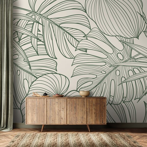 Fotótapéta Elegáns zöld lombos mintás design, Természet fotótapéta, Népszerű fotótapéta, u98420 - Tapeko.hu