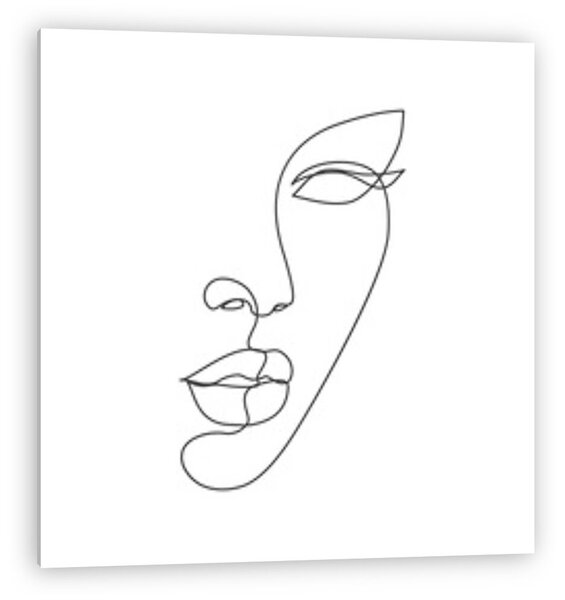 Absztrakt női arc (vonalrajz, line art) (vászonkép)