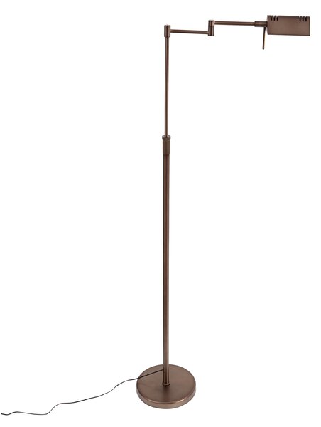 Design állólámpa sötét bronz színben, LED-del és érintődimmerrel - Notia