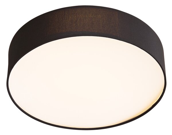 Okos mennyezeti lámpa fekete 35 cm LED-del és távirányítóval - Flat Drum