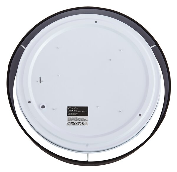 Okos mennyezeti lámpa fekete 35 cm LED-del és távirányítóval - Flat Drum