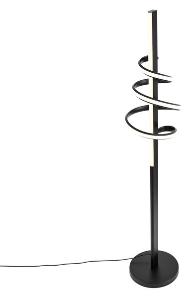 Design állólámpa fekete, dimmelhető LED-del és 3-állású kapcsolóval - Rolla