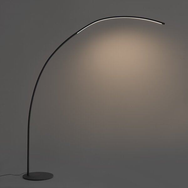 Modern fekete ívlámpa LED-del és érintődimmerrel - Arlow