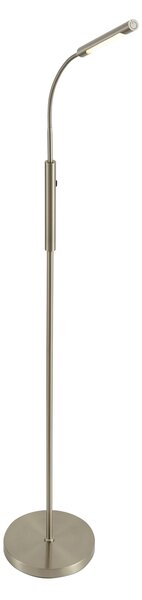 Modern acél állólámpa LED-del, 3 lépésben dimmelhető, újratölthető - Statler