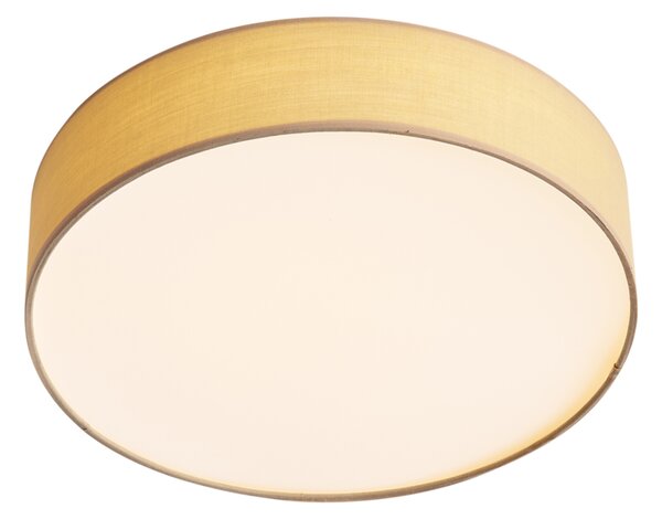 Okos mennyezeti lámpa bézs 35 cm LED-del és távirányítóval - Flat Drum