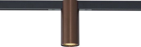 Modern spotlámpa sötét bronz színben 1 fázisú sínrendszerhez GU10 35mm - Slimline Nubee Honey