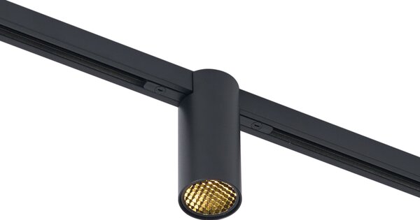 Modern fekete spotlámpa 1 fázisú sínrendszerhez GU10 35mm - Slimline Nubee Honey