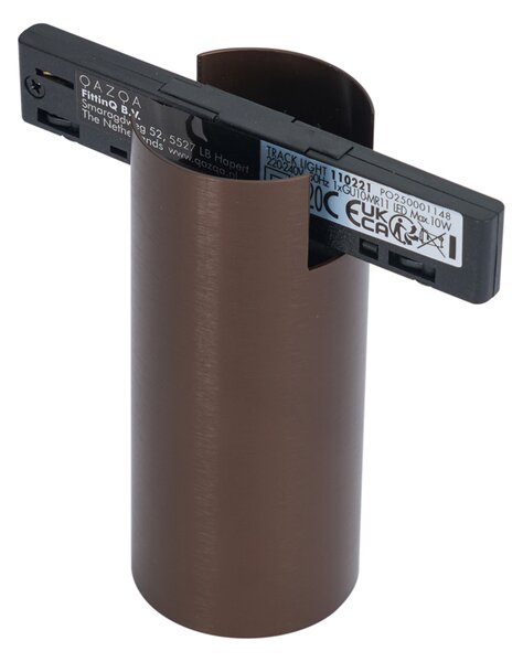 Modern spotlámpa sötét bronz színben 1 fázisú sínrendszerhez GU10 35mm - Slimline Nubee Honey